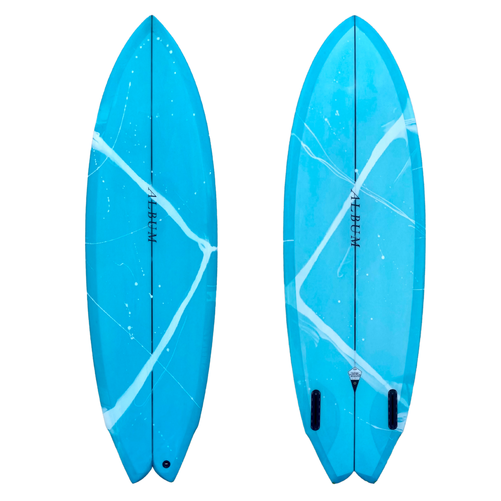 ALBUM TWINSMAN 5'6" BLUE WITH WHITE ABSTRACT