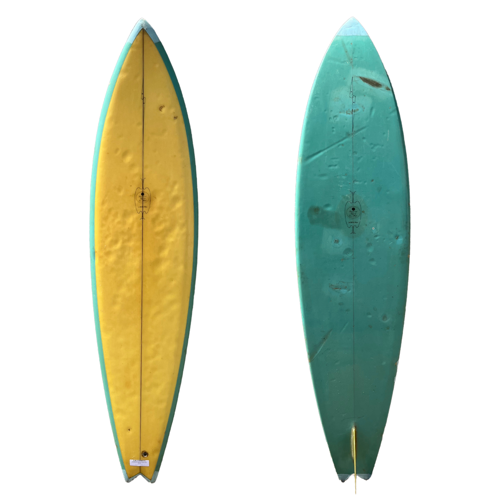 CUSTOM COLLECTION 6'10" DON ALLCROFT SWALLOW TAIL SINGLE FIN TC SPRAY GLOSS