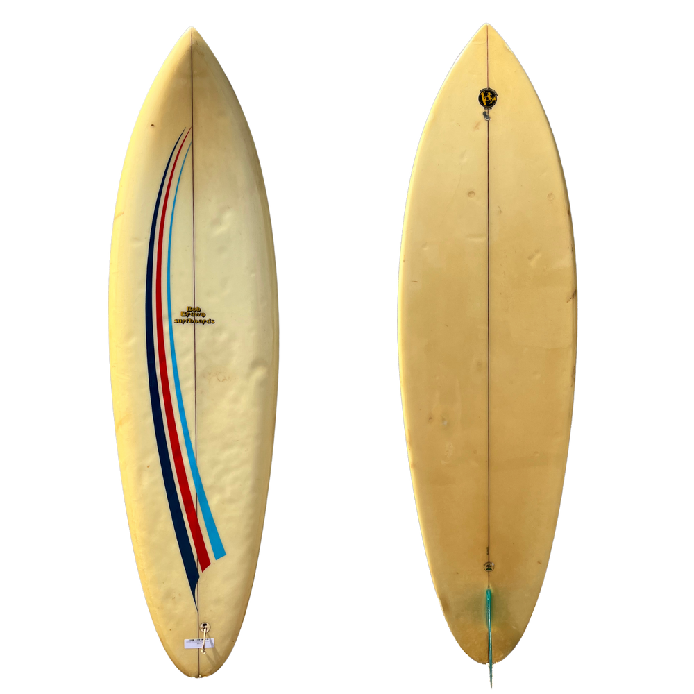 CUSTOM COLLECTION 6’4” BOB BROWN SINGLE FIN SHAPED BY NEV HINES