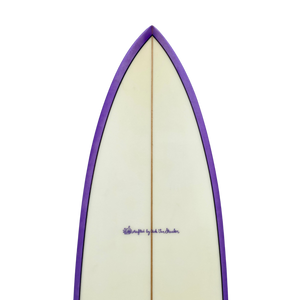 CUSTOM COLLECTION DICK VAN STRAALEN REEF RUNNER 2+1 8'0" PURPLE WHITE DECK