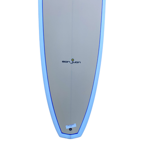 
            
                Load image into Gallery viewer, SAN JUAN RG2 9&amp;#39;4&amp;quot; OAT LATTE DECK BLUE PIN LINE WET RUB 6MM PLY
            
        