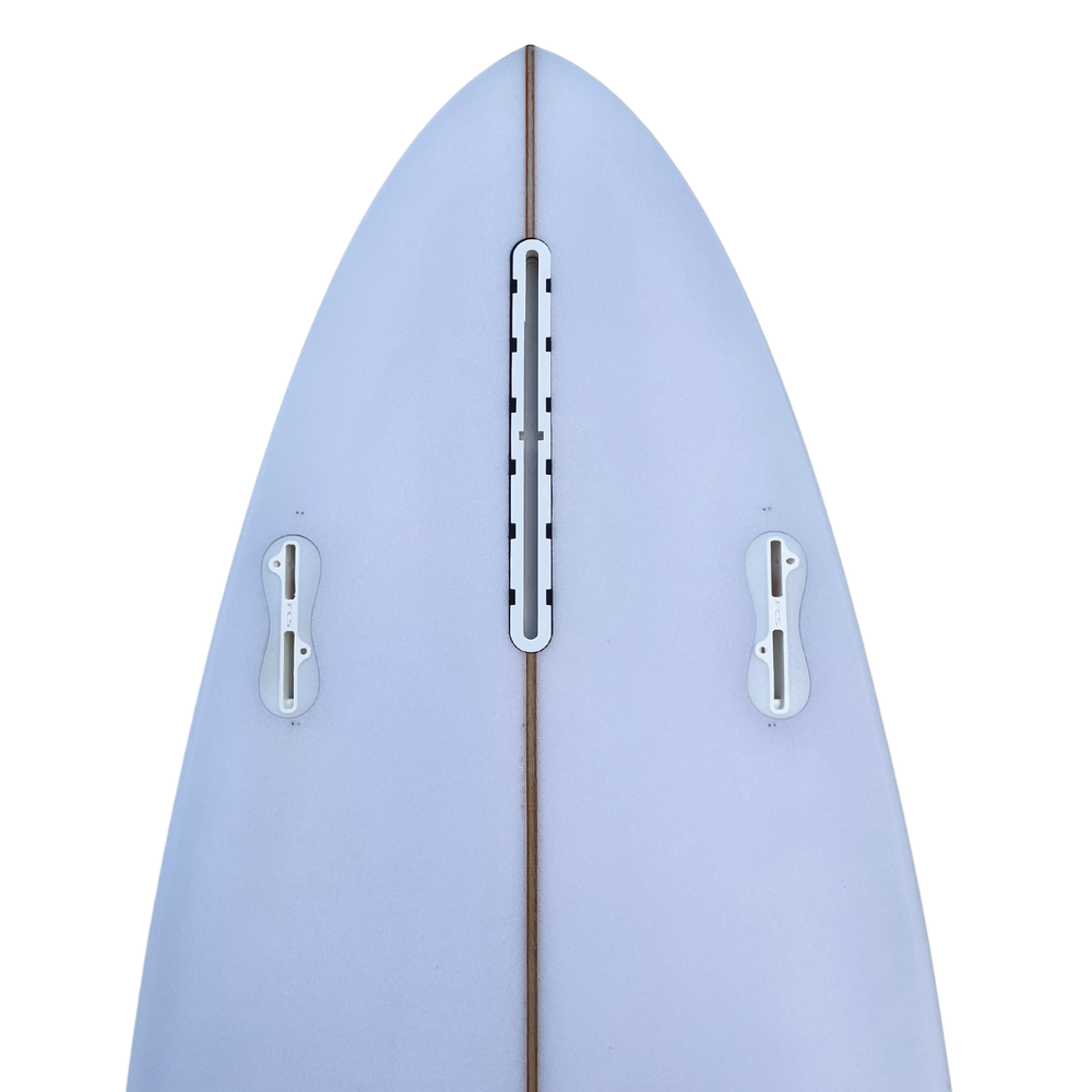 
            
                Load image into Gallery viewer, SAN JUAN 7&amp;#39;6&amp;quot; TWIN PLUS YELLOW DECK SPRAY WET RUB 6MM STRINGER PIN TAIL
            
        
