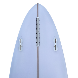 SAN JUAN 7'6" TWIN PLUS GREEN DECK SPRAY WET RUB 6MM STRINGER PIN TAIL