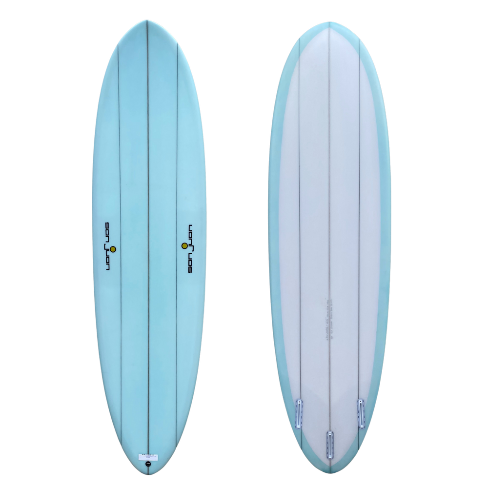 SAN JUAN MANA TRIPLE STRINGER 2+1 6'8" SKY BLUE TINT