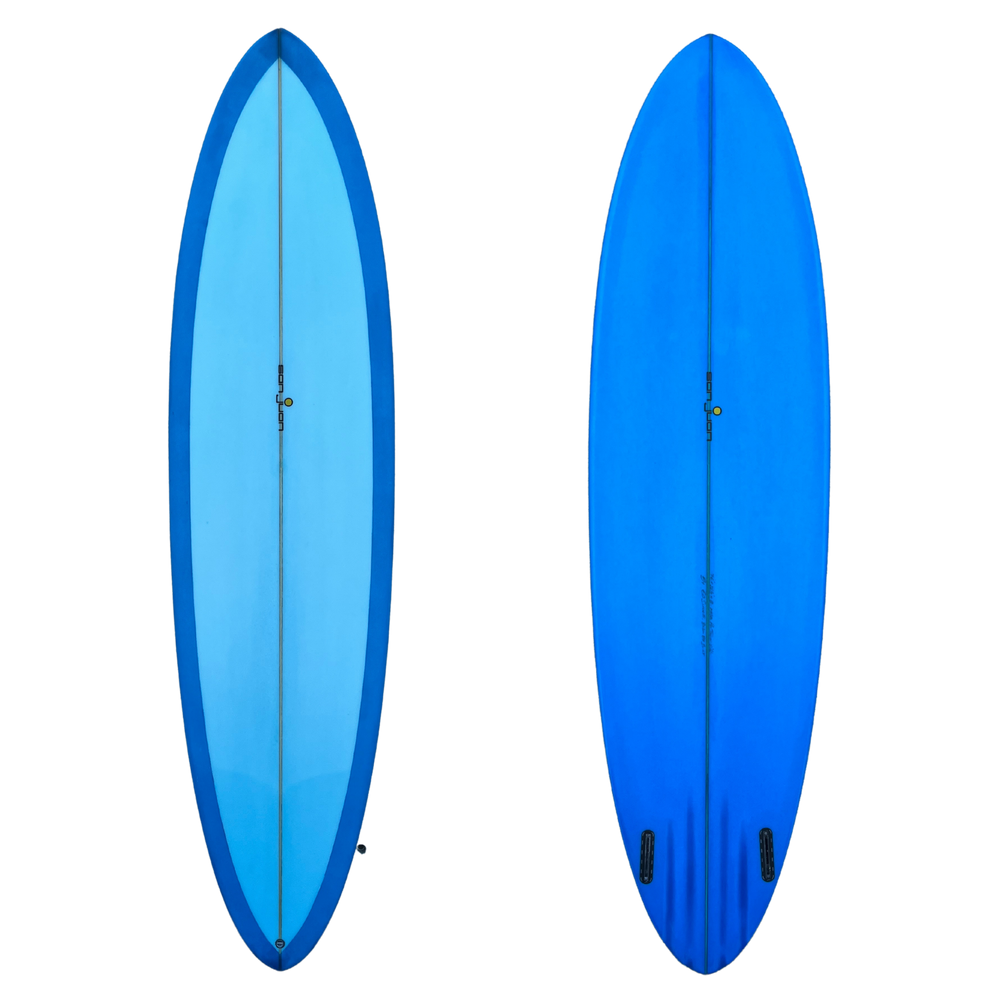 
            
                Load image into Gallery viewer, SAN JUAN TWIN PIN 7&amp;#39;6&amp;quot; MID TWIN BLU BLU CUT LAP TINT WET RUB 6MM PLY PIN TAIL CHANNEL BOTTOM
            
        