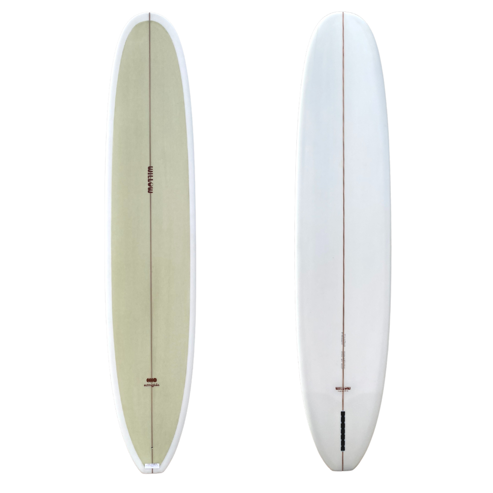 
            
                Load image into Gallery viewer, WILLOW RETRO GLIDE 9&amp;#39;1&amp;quot; WHITE RAIL AVO DECK CUT LAP TINT WET RUB 6MM PLY
            
        