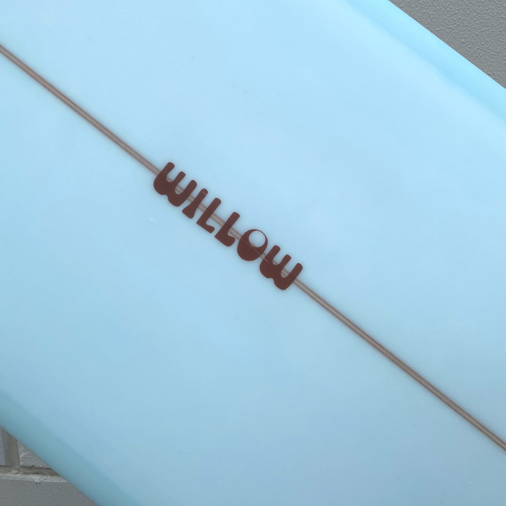 WILLOW RETRO GLIDE 9'4" BABY BLUE PIGMENT CUT LAP TINT WET RUB 6MM PLY