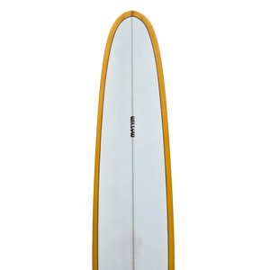 WILLOW RETRO GLIDE 9'4" YELLOW RAIL PIN WHITE CUT LAP TINT WET RUB 6MM PLY